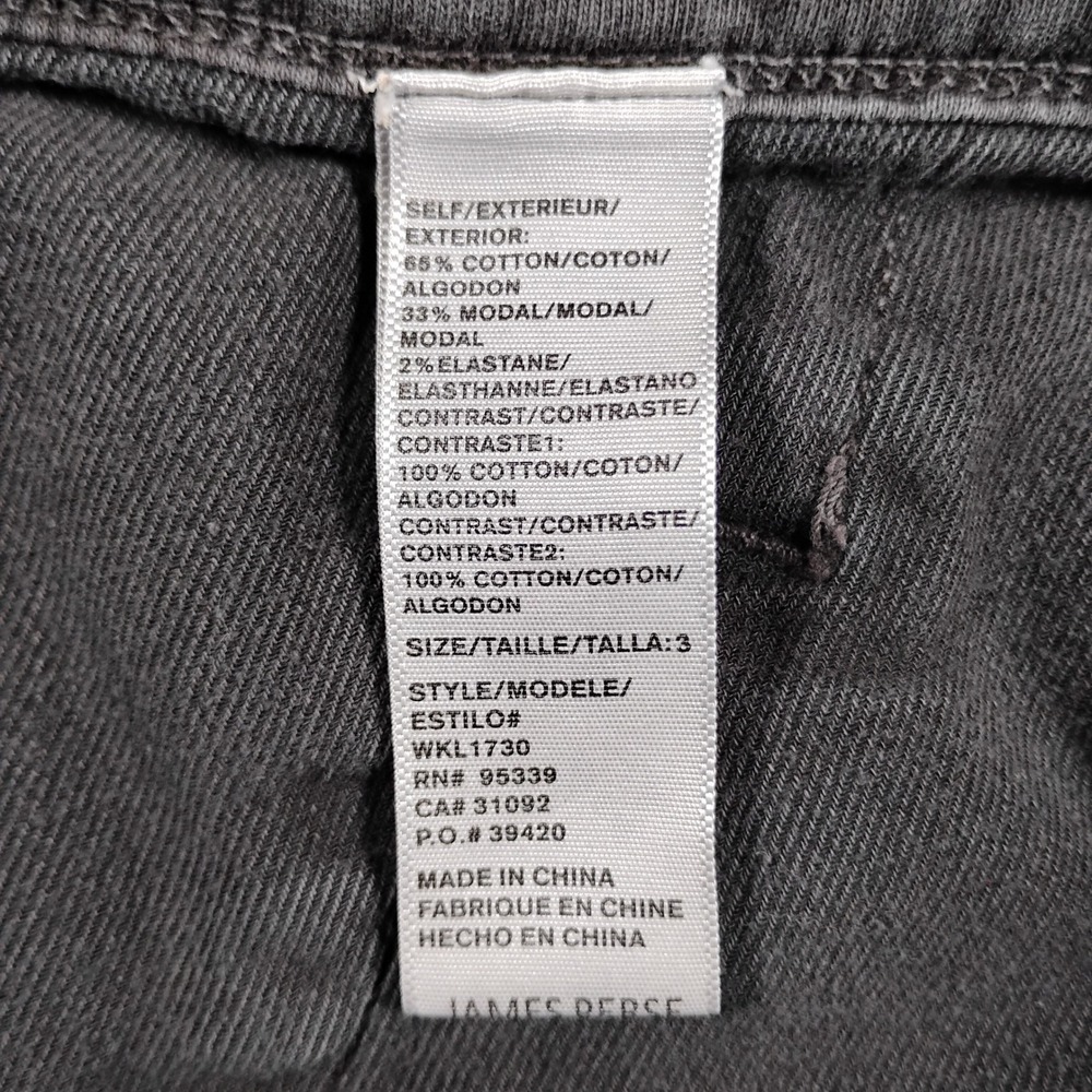 James Perse Standard Soft Drape Pants Gray Drawstring Tapered WKL1730 Size 3 L - Picture 5 of 11